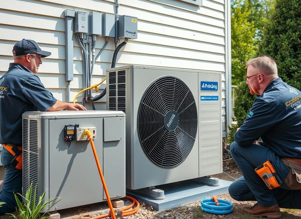 Professional heat pump installation in Millis, MA by ComfortMax technicians