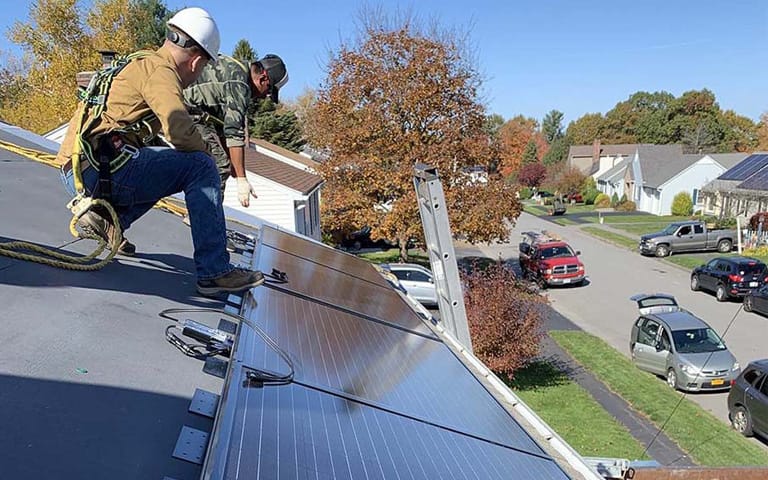 Solar panel installation Massachusetts home rooftop professional