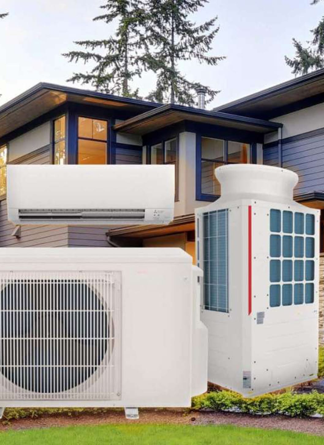 Heat pump outdoor unit in Massachusetts winter conditions